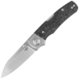 Nóż składany Bestech Tonic Titanium / Marble Carbon Fiber, Satin M390 by Colin Maisonpierre (BT2204D) - Noże - miniaturka - grafika 1
