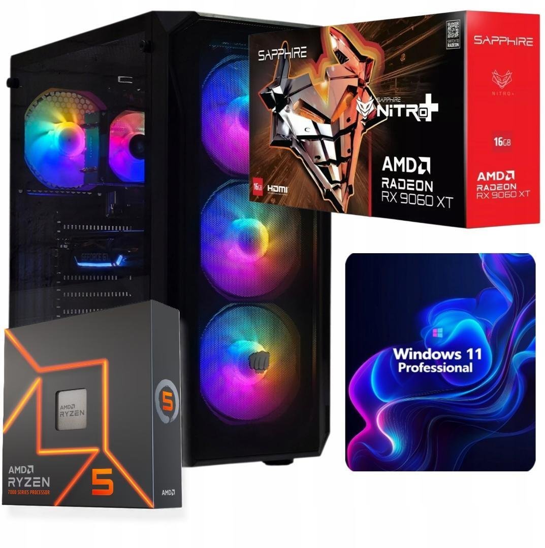 Adronix ZESTAW GAMINGOWY HELLSTORM R5 7600X/32GB/RX9060XT/1TB M.2 SSD/W11 18442335904