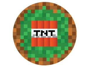 Dekoracyjny opłatek tortowy Piksele TNT - 20 cm - Ciasta i półprodukty do ciast - miniaturka - grafika 1