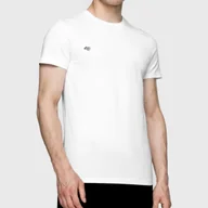 Koszulki męskie - Koszulka Męska 4F T-shirt Z Logo Regular Biały NOSH4-TSM003B M Biały - miniaturka - grafika 1