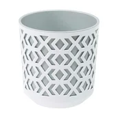 Donice - Doniczka Aztek 19 korpus biały + wkład jasny szary Lamela - miniaturka - grafika 1