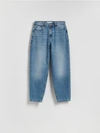 Spodnie damskie - Reserved - Jeansy barrel leg - niebieski - miniaturka - grafika 1