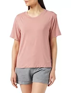 Koszulki i topy damskie - Calvin Klein Damski top od piżamy z okrągłym dekoltem S/S, Czerwone winogrona, S - miniaturka - grafika 1