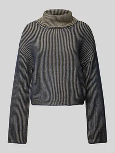 Sweter z dzianiny z golfem model ‘TONE’ - Swetry damskie - miniaturka - grafika 1