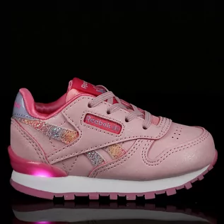 Buty dla dziewczynek - Buty Reebok Classic Leather Step N Flash IE9202 Pink Glow/Lucid Lilac/Cloud White - grafika 1