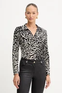 Koszule damskie - Morgan koszula damska kolor czarny regular z kołnierzykiem klasycznym TEOL - miniaturka - grafika 1