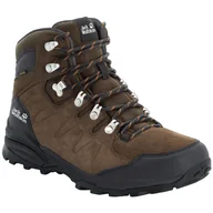 Buty trekkingowe męskie - Buty męskie Jack Wolfskin Refugio Texapore Mid M Rozmiar butów (UE): 44,5 / Kolor: brązowy - miniaturka - grafika 1