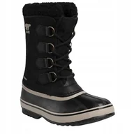 Śniegowce damskie - SOREL MĘSKIE CZARNE ŚNIEGOWCE WYSOKIE LOGO 44 Ż3D - miniaturka - grafika 1