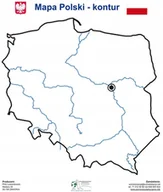 Tablice i flipcharty - Nakładka magnetyczna tablicowa MAPA POLSKI KONTUR - miniaturka - grafika 1