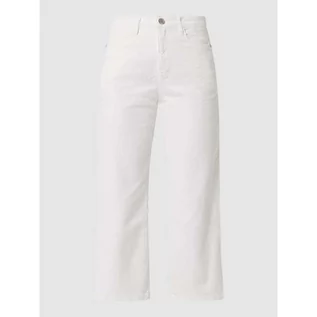 Spodnie damskie - Jeansy z szeroką nogawką z dodatkiem streczu model Marny - Opus - grafika 1