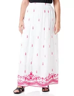Spódnice - IZIA Haftowana spódnica maxi damska 19323946, biały spink, XL - miniaturka - grafika 1