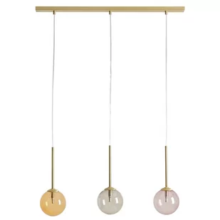Wisząca lampa salonowa Bosso 1119E_40 Aldex kule wielokolorowe mosiądz - Lampy sufitowe - miniaturka - grafika 1