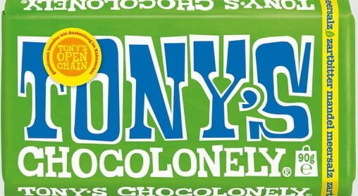 TONY's 90g zartbitter mandel meersalz gorzka czekolada z dodatkiem migdałów i szczyptą soli morskiej 90g