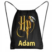 Plecaki worki - Worek Szkolny Na Buty Plecak Harry Potter + IMIĘ - miniaturka - grafika 1