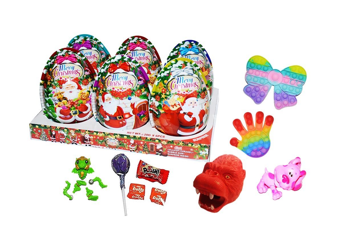 JAJKA WESOŁYCH ŚWIĄT PLASTIKOWE JAJKA 6szt 17,5cm