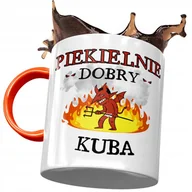 Kubki - Kubek Pomarańczowy Dla Kuby Kolegi Męża Prezent z Nadrukiem ze Zdjęciem + Opakowanie na prezent (wzór 04) - miniaturka - grafika 1