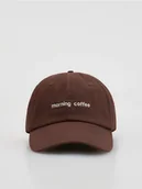 Czapki damskie - Reserved - Czapka z daszkiem - ciemnobrązowy - miniaturka - grafika 1