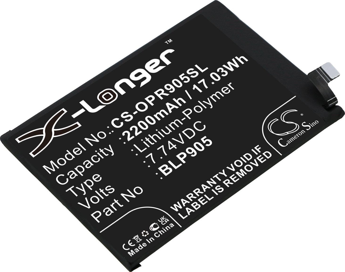 TECHTEK Baterie kompatybilny z [OPPO] PFDM00, Reno 7 Pro 5G, Reno 7 Pro 5G 2021, Reno 7 Pro 5G 2021 Standard Edition zastępuje BLP905