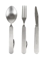 Kuchnia turystyczne i akcesoria - Lifeventure Sztućce turystyczne stalowe Folding Cutlery Set - miniaturka - grafika 1