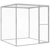 Pozostałe akcesoria dla kotów - VidaXL Klatka dla kota, 1,5 x 1,5 x 1,5 m, stal galwanizowana 146356 VidaXL - miniaturka - grafika 1