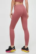Legginsy - Reebok legginsy treningowe Lux kolor różowy gładkie - miniaturka - grafika 1
