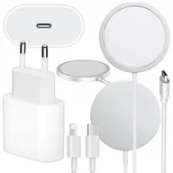 Ładowarki do telefonów - ŁADOWARKA INDUKCYJNA + SZYBKOŁADOWARKA DO IPHONE 15/20W USB-C - LIGHTING - miniaturka - grafika 1