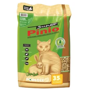CERTECH Żwirek Super Pinio Zielona Herbata żwirek dla kota drewniany 35l - Żwirek dla kotów - miniaturka - grafika 1
