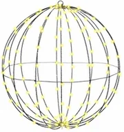 Ozdoby bożonarodzeniowe - vidaXL Piłka z 192 diodami LED Ciepła biel 60 cm Metal - miniaturka - grafika 1