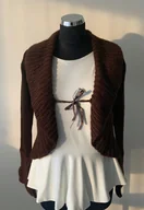 Swetry damskie - SWETER DAMSKI BOLERKO PREZENT PREMIUM EXTRA OKAZJĄ - miniaturka - grafika 1