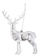 Ozdoby bożonarodzeniowe - Art-Pol Art-Pol Zawieszka Świąteczna renifer srebrny wys.15cm 133397 - miniaturka - grafika 1