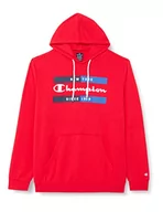 Bluzy męskie - Champion Męska bluza z kapturem Legacy Graphic Shop Authentic Powerblend Terry Box Logo, czerwona, L - miniaturka - grafika 1
