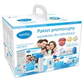 Inhalatory i akcesoria - Sanity, pakiet promocyjny wyrobów do nebulizacji, Fast Mesh, inhalator siateczkowy, 1 sztuka + Turbo Chamber, komora inhalacyjna, 1 sztuka - miniaturka - grafika 1