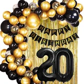 Balony i akcesoria - ZESTAW BALONÓW NA 20 URODZINY 80SZT - miniaturka - grafika 1