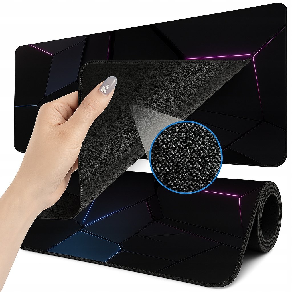 Duża Podkładka Gamingowa 74x38 cm XXL Wodoodporna Antypoślizgowa