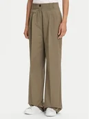 Spodnie damskie - Marc O'Polo Spodnie materiałowe 506 0341 10105 Zielony Loose Fit - miniaturka - grafika 1