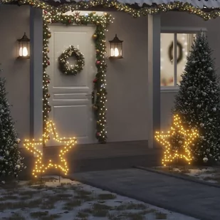 vidaXL Świąteczna gwiazda na szpikulcach, 115 LED, 85 cm - Oświetlenie świąteczne - miniaturka - grafika 1