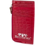 Etui na dokumenty i karty - Etui Skórzane Pokrowiec Na Karty Dokumenty Portfel Skóra Naturalna Czerwony - miniaturka - grafika 1