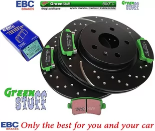 Tylne klocki GreenStuff + NAWIERCANE NACINANE tarcze hamulcowe 315mm EBC seria GD Buick LaCrosse 2010-2016 - Tarcze hamulcowe - miniaturka - grafika 1