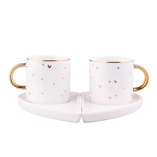 Altom 2-częściowy komplet filiżanki z talerzykiem Heart, 150 ml - Kubki - miniaturka - grafika 1