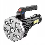 Latarki - Latarka wojskowa taktyczna akumulatorowa szperacz uchwyt 13 led cob usb - miniaturka - grafika 1