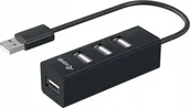Huby USB - Equip USB Hub 4-Port 2.0 -> 4x2.0 bez zasilacza czarny - miniaturka - grafika 1