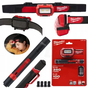Zestaw Dla Mechanika Latarka Czołowa Czołówka Długopisowa 100LM HL2IPLLED - Latarki - miniaturka - grafika 1