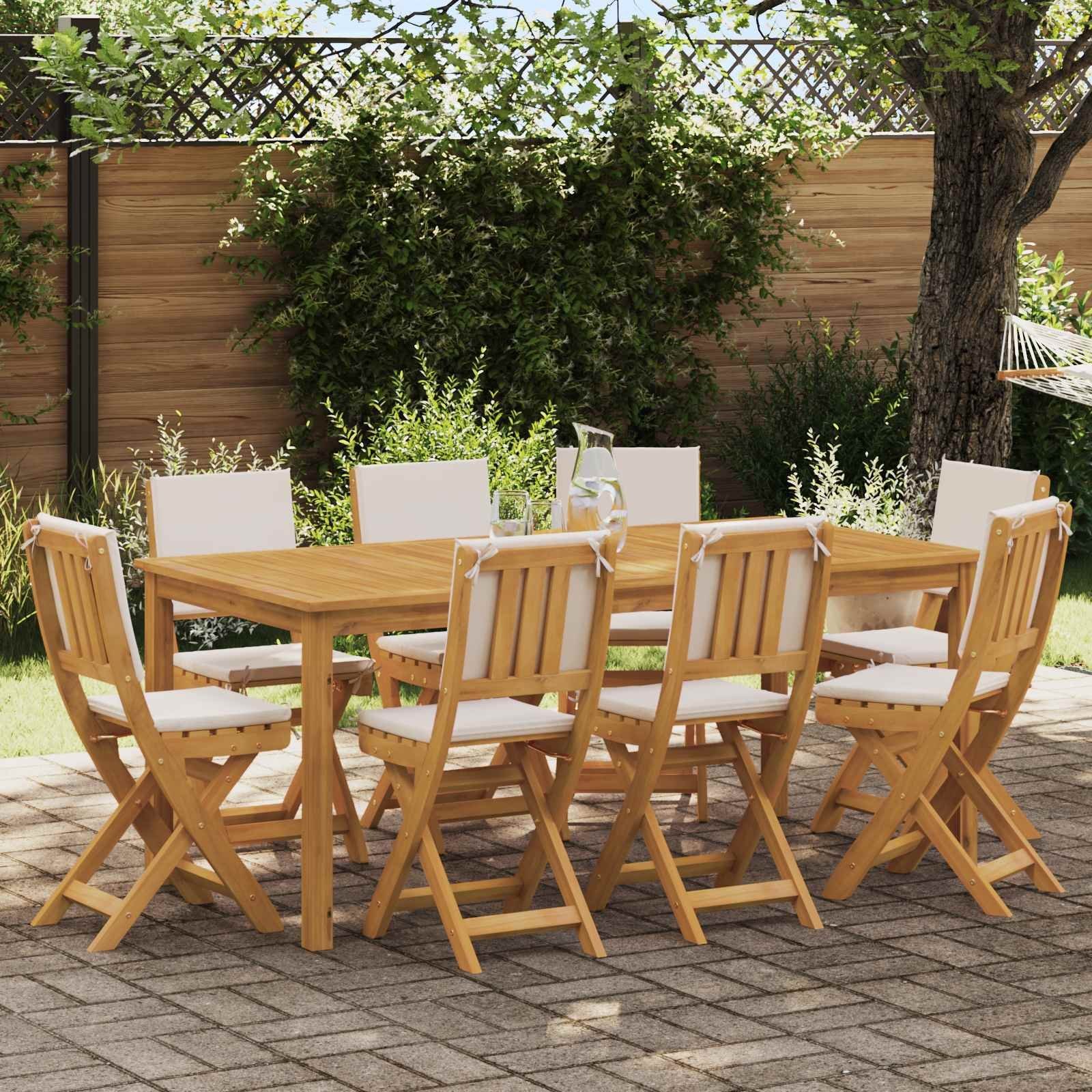 vidaXL Krzesła Bistro na Zewnątrz 8 pcs kremowobiały 38 x 46 x 85 cm 3416294