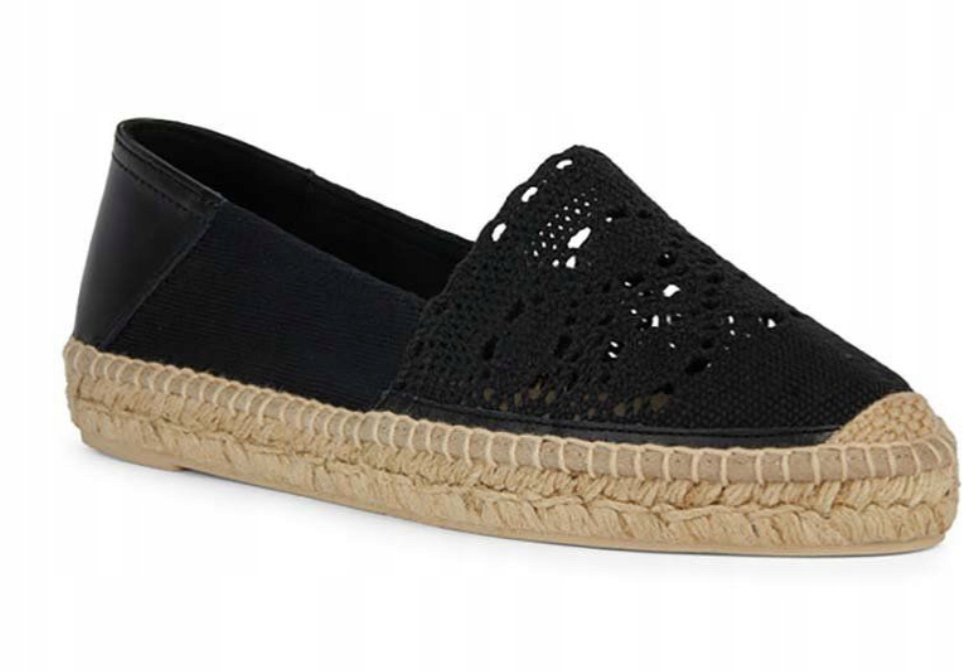 Geox Lampedusa Espadryle Damskie Czarne Wsuwane 35 Żif