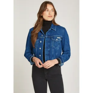 CALVIN KLEIN JEANS Jeansowa kurtka 90s | Cropped Fit - Kurtki damskie - miniaturka - grafika 1