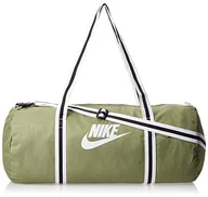 Torby sportowe - Nike Heritage DUFF torba sportowa, unisex, Dusty Olive/Dusty Olive/White, 1 rozmiar - miniaturka - grafika 1