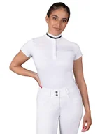 Koszulki jeździeckie - Koszulka konkursowa QHP Kae 24SS biała, rozmiar: 38 - miniaturka - grafika 1