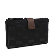 Portfele - Średni portfel damski Abbacino z nylonu wyściełane, czarny, Mediana, Nowoczesny - miniaturka - grafika 1