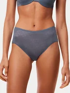 Majtki damskie - Triumph Figi klasyczne z wysokim stanem Triumph Signature Sheer Maxi EX 10215936 Niebieski - miniaturka - grafika 1