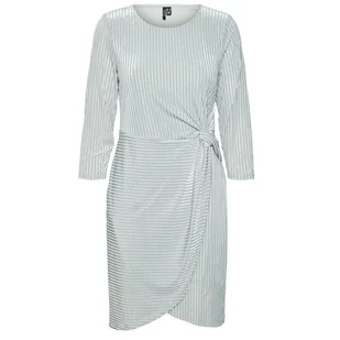 Sukienka damska Vero Moda Mella elegancka zielona welurowa-M - Sukienki - miniaturka - grafika 1